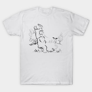 Bears and Moose Playing Frisbee T-Shirt